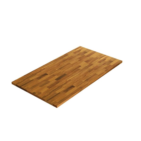 Interbuild 36 in. L x 20 in. D x 0.7 in. T, Solid Acacia Appearance Board, Golden Teak