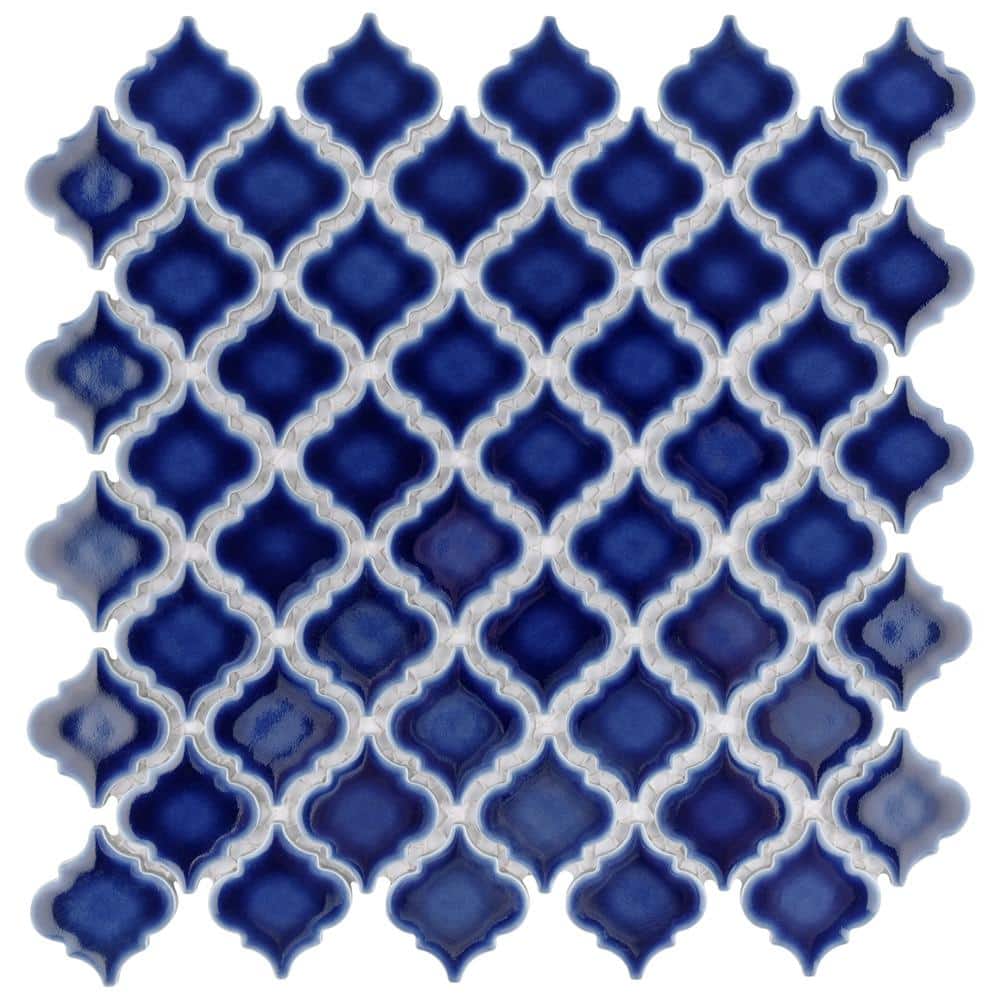 Hudson Tangier Smoky Blue 12 in. x 12 in. Porcelain Floor and Wall Mosaic Tile (11.0 sq. ft./Case) price history on PriceWatchPro