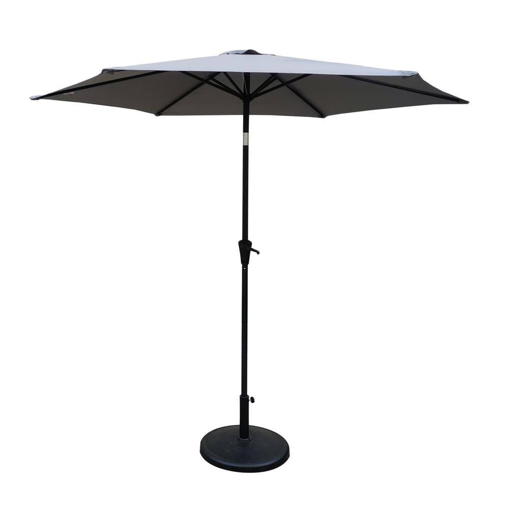 8.8 ft. Aluminum Market Patio Umbrella, with 42 lbs. Resin Umbrella Base, P