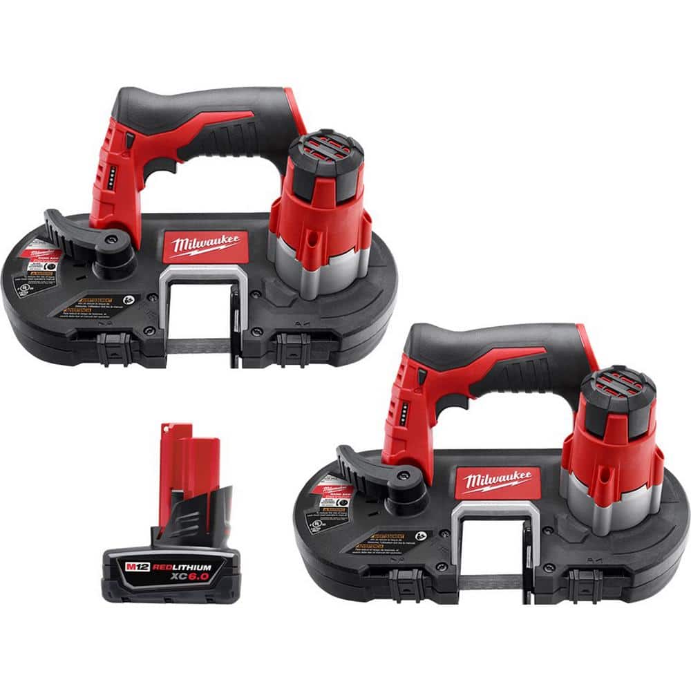 Milwaukee M12 12V Lithium-Ion Cordless Sub-Compact Band Saw with M12 Sub-Compact  Band Saw and 6.0 Ah XC Battery Pack 2429-20-2429-20-48-11-2460 The Home  Depot