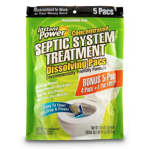 Instant Power Septic System Treatment Pacs (5-Pack)