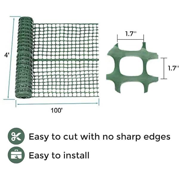 Green 4 x 100 Ft Abba Patio Guardian Safety Netting Fence 