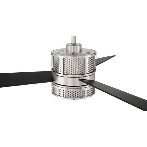 Morrison 52 in. Indoor Dual Mount Brushed Polished Nickel Ceiling Fan, Smart Wi-Fi Enabled Remote & Integrated LED Light Ceiling Fans With Lights