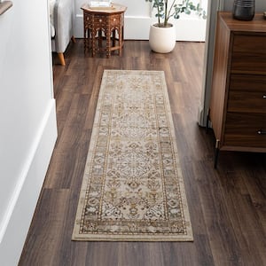 Fitzgerald 2 ft. x 7 ft. Gray Abstract Runner Area Rug