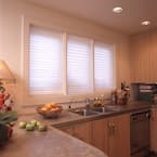 Cut-to-Size White Cordless Light-Filtering Easy to Install Temporary Shades 36 in. W x 72