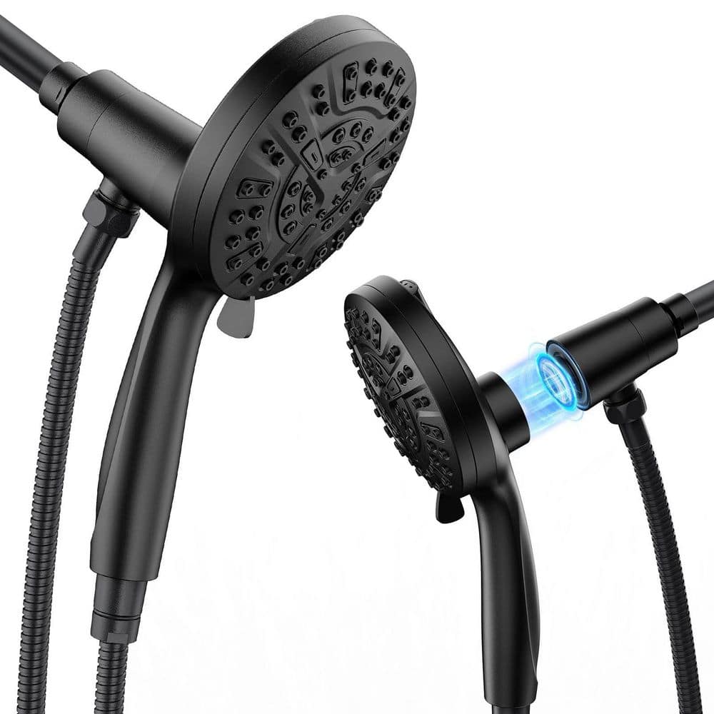 1-Piece Magnetitc High Pressure 10 Ways Handheld Shower Head in Black with Anti-clog Nozzles and Built-in 2 Power Jet price history on PriceWatchPro