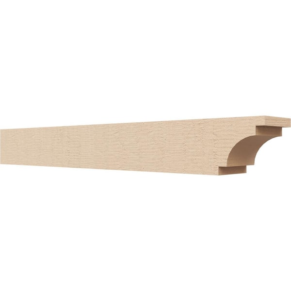 Ekena Millwork 4-in. x 4-in. x 32-in. Mediterranean Woodgrain, Primed Tan Timberthane Polyurethane Rafter Tail Brace