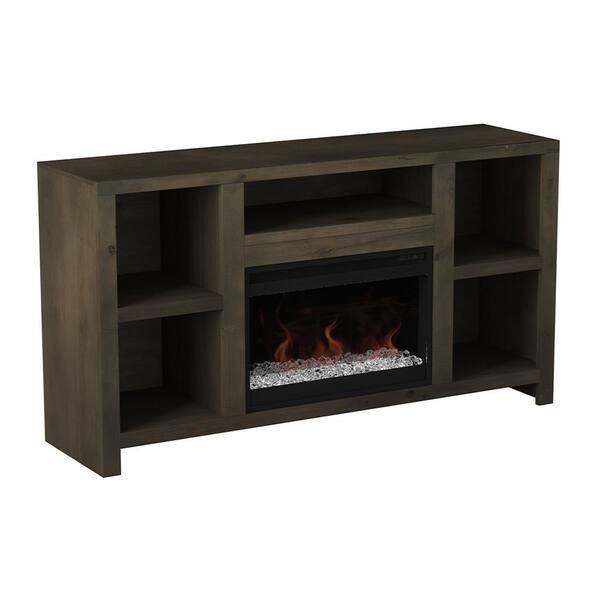 Bridgevine Home 62 in. Fully Assembled Barnwood TV Stand Fits with