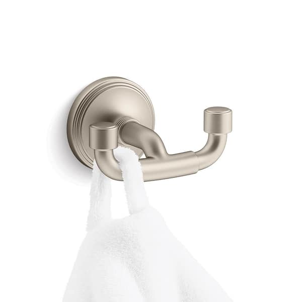 Paces Wall Mounted J-Hook Robe Hook in Vibrant Brushed Nickel