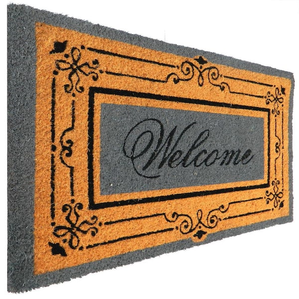 Coir Door Mat 30in x 18in - Happy Camper