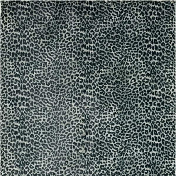 2 X 3 Black Animal Print Runner Rug