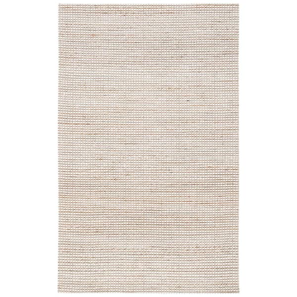 Natural Fiber 3 ft. x 5 ft. Natural/Ivory Solid Woven Area Rug