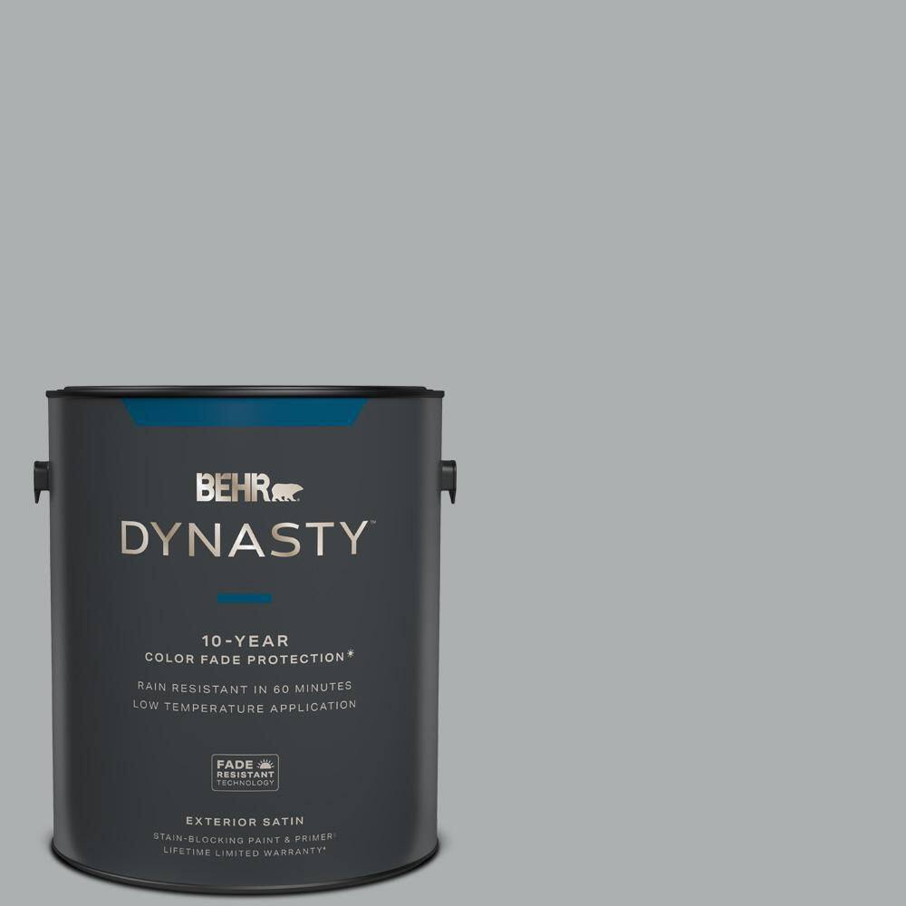 BEHR DYNASTY 1 gal. N5003 Tin Foil Satin Enamel Exterior Stain