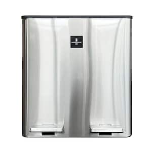 MH 10.5 Gal. Stainless Steel Dual Touchless Step-On Metal Trash Can