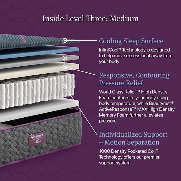 World Class Level 3-Hybrid King Medium 13 in. Mattress
