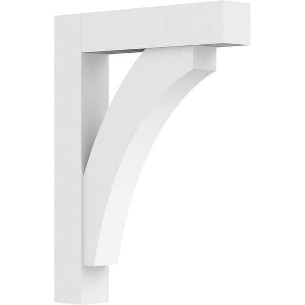 Ekena Millwork Standard Thorton 3 in. W x 26 in. H x 20 in. D Signature Urethane Polyurethane Bracket With Block Ends