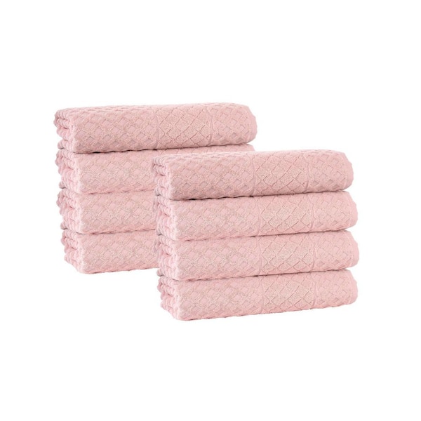 Unbranded Glossy 8 pcs Peach Turkish Cotton Hand Towels