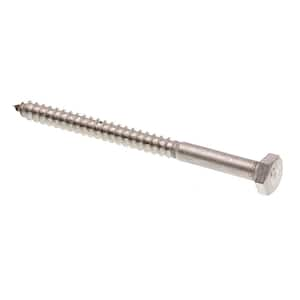 Grade 18 to 8 Stainless Steel 1/4 in. x 3-1/2 in. External Hex Lag Screws (25-Pack)