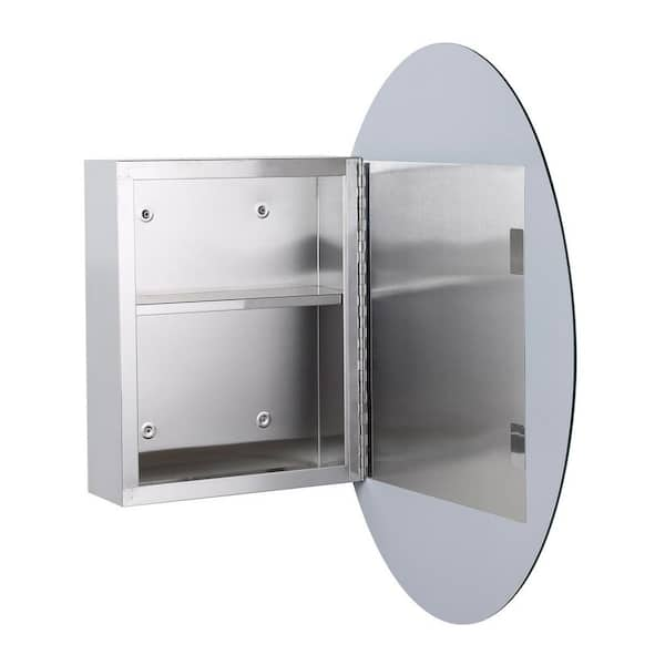 Stainless Steel Wall Mounted Medicine Cabinet w/ Mirror 21.75 x 1