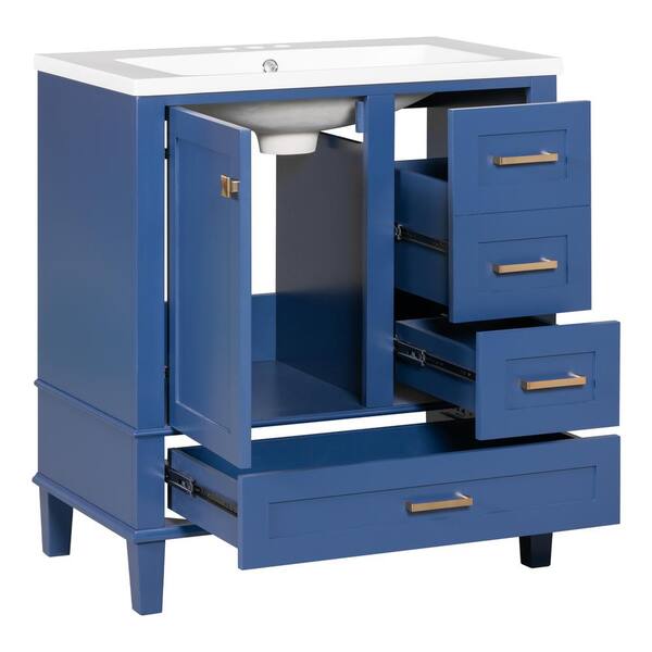 Hana*　0107 ♡ Virubi 30 in. W x 18 in. D x 34 in. H Single Sink Bath