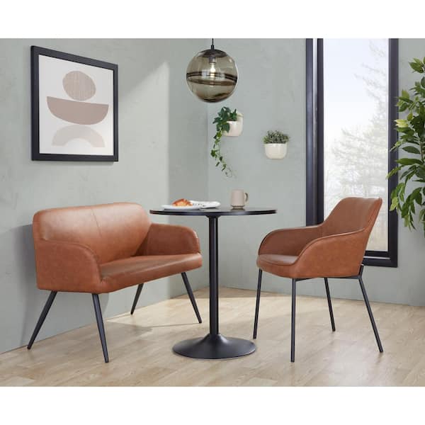 Leather high back dining bench discount