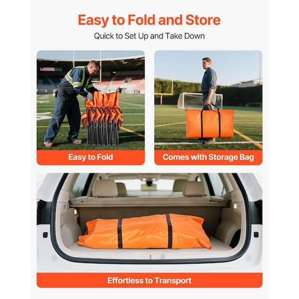 SKYSHALO Portable Folding Bench, 6-Seat Foldable Soccer Bench with