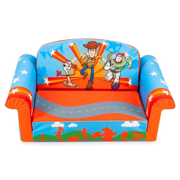 MARSHMALLOW Red 2-in-1 Flip Toy Story Open Couch Bed Toddler Furniture