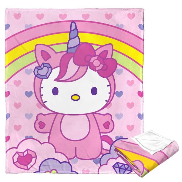 THE NORTHWEST GROUP Hello Kitty Love And Unicorns Silk Touch Throw Blanket