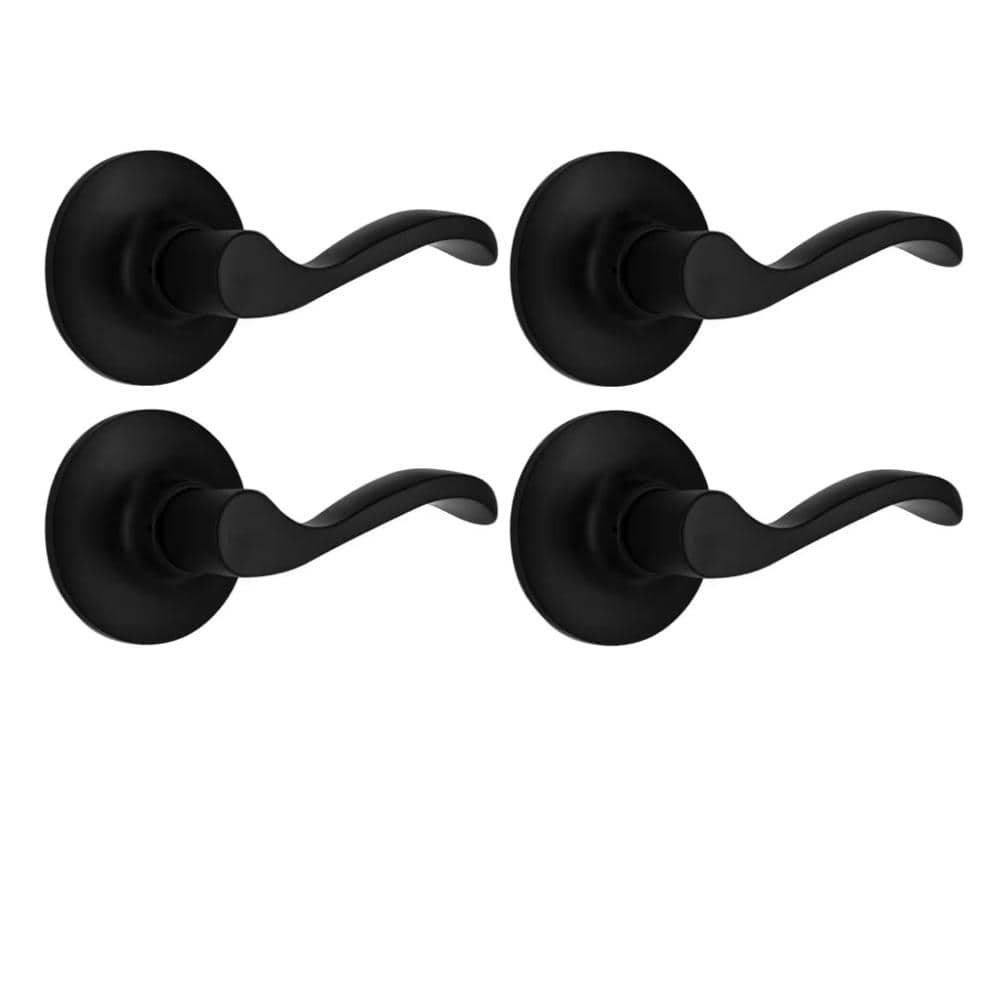 Defiant Naples Matte Black Hall/Closet Door Lever (4-Pack) LYEX903BD4 ...