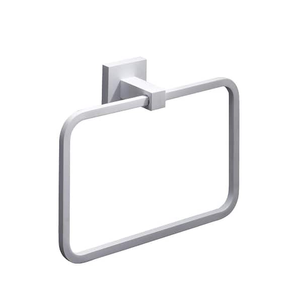 Bianca Wall Mount Towel Ring in Matte White