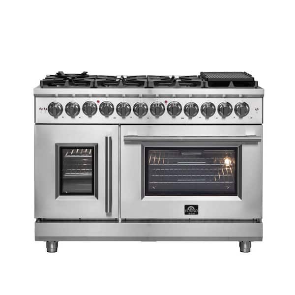 Forno Massimo 48 in. Freestanding French Door Dual Fuel Range