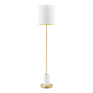 Ashton 60 in. Torchiere Floor Lamp with Marble Base