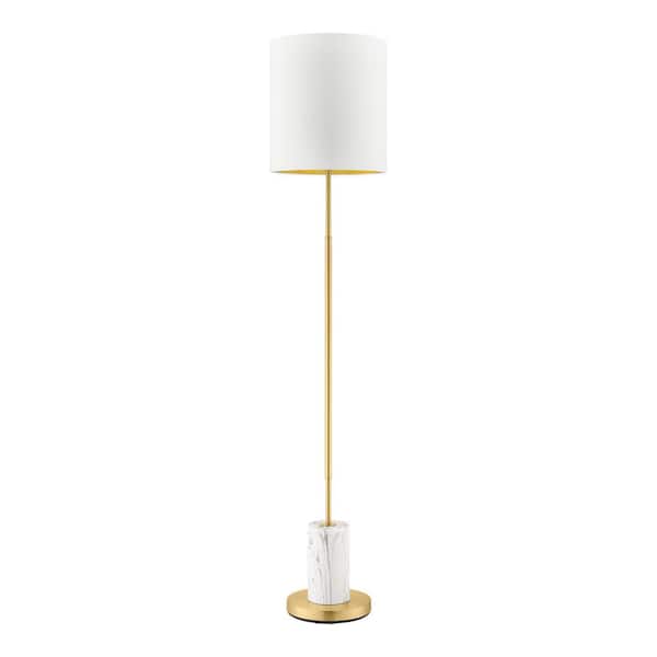 Hampton Bay Ashton 60 in. Torchiere Floor Lamp with Marble Base