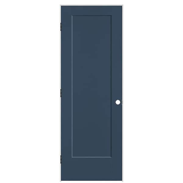 Masonite 28 in. x 80 in. 1-Panel Lincoln Park Right-Hand Solid Core Night Tide Molded Composite Single Prehung Interior Door