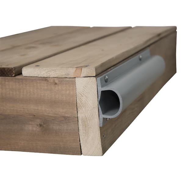 3 in. x 8 in. x 24 ft. Heavy "d" Profile, Grey