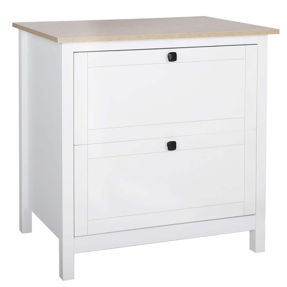 30 in. W x 30 in. H x 20 in. D White 2 Drawer Decorative Lateral File Cabin