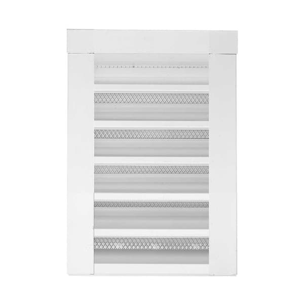 Gibraltar Building Products 12 in. x 18 in. Rectangular White Galvanized Steel Built-in Screen Gable Louver Vent