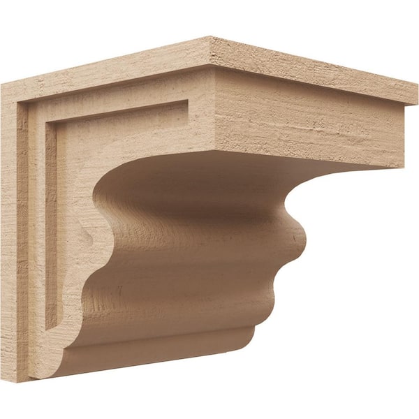 Ekena Millwork 11 in. x 11 in. x 11 in. Wide Highland Rough Cedar Woodgrain TimberThane Corbel, Primed Tan