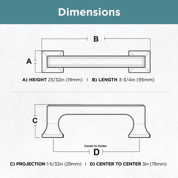 Southampton 3 in. (76 mm) Center-to-Center Bronze with Copper Highlights Square Drawer Pull Southampton 3 in. (76 mm) Center-to-Center Bronze with Copper Highlights Square Drawer Pull