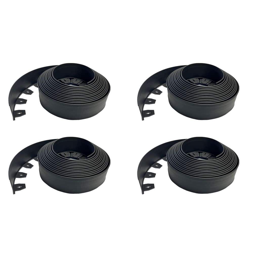 40 ft. L x 2.5 in. W x 4 in. H High Wall Black Plastic No Dig Landscape Edging-4 Pack price history on PriceWatchPro