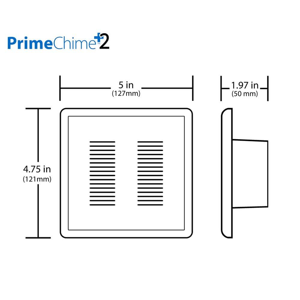 White and Black Modern Wired Doorbell Chime Kit