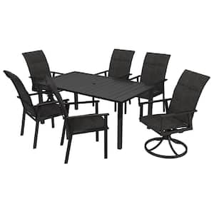 High Garden Padded Sling Metal Outdoor Dining Chairs (6-Pack)