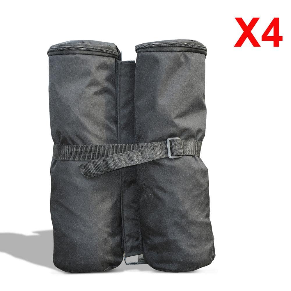 Black Heavy-Duty Polyester Canopy Weight Bags Set of 4