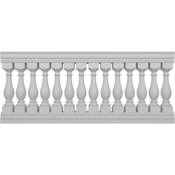 Ekena Millwork Fiberthane Legacy Balustrade 84 in. L x 38 in. H Fiberglass Railing Kit