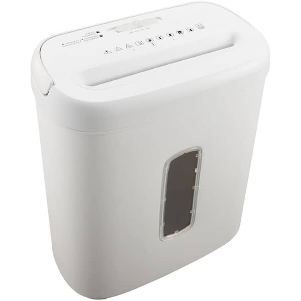 8-Sheet Crosscut Paper/Credit Card Home Office Shredder in White, 4-Mode Control Overheat Protection with 3.7 Gal. Bin