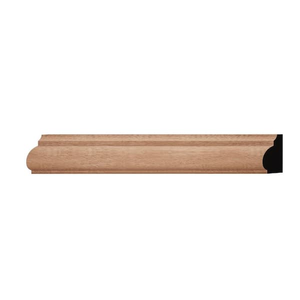 Ekena Millwork WM1201 0.69 in. D x 1.25 in. W x 6 in. L Wood (Sapele) Baseboard Moulding Sample