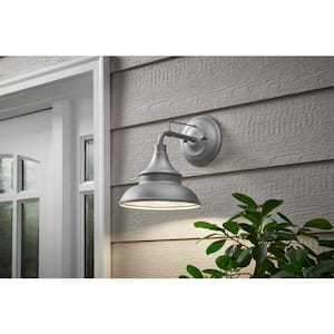 11 in. Galvanized Barn Light Outdoor Wall Mount Sconce