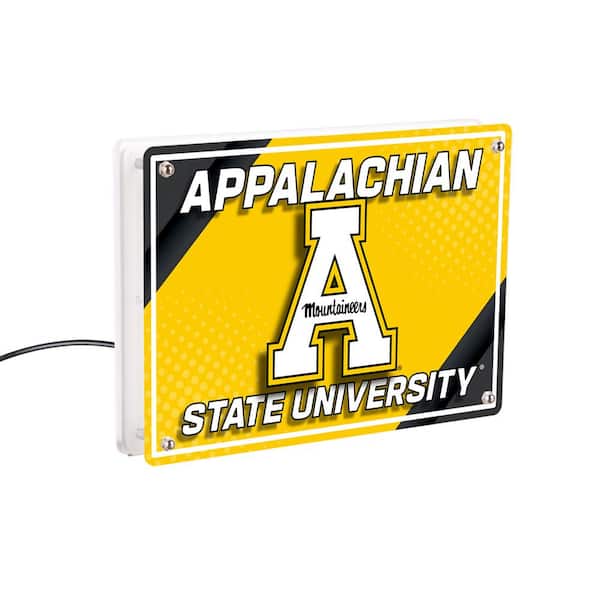 Evergreen Appalachian State University NCAA Yellow Rectangle Desklite LED Decor