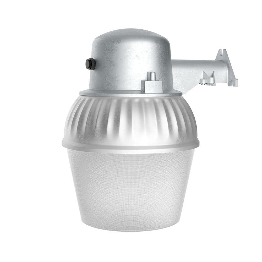 Gray Aluminum LED Dusk-to-Dawn Outdoor Wall Light