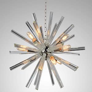 Tietjen 9-Light Nickel Sputnik Sphere Chandelier